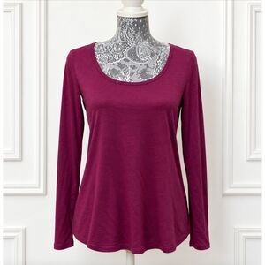 Balance Collection Marika Shirt Cut Out Back Long Sleeve Pullover Top Active S
